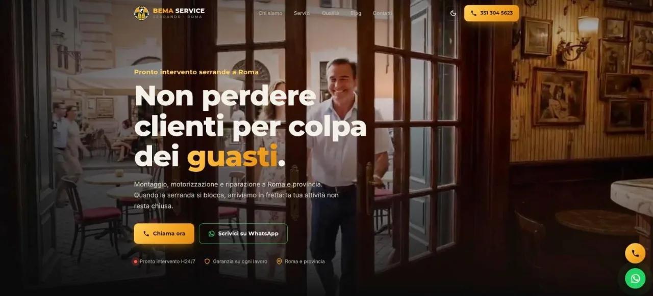 Screenshot del sito bemaserviceserrande.it